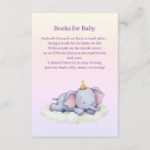Cute Sleeping Elephant Baby Shower Enclosure Card エンクロージャーカード (正面)