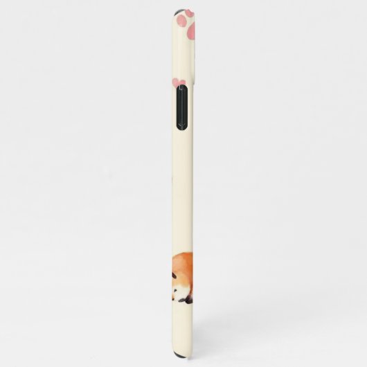 Cute Sleeping Fox Pattern Phone Case iPhoneケース (右側)