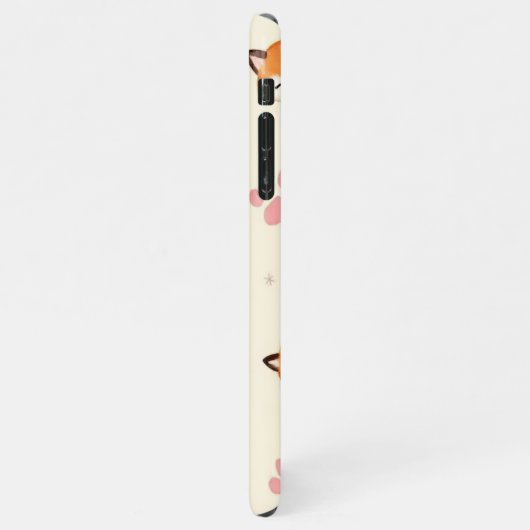 Cute Sleeping Fox Pattern Phone Case iPhoneケース (左側)