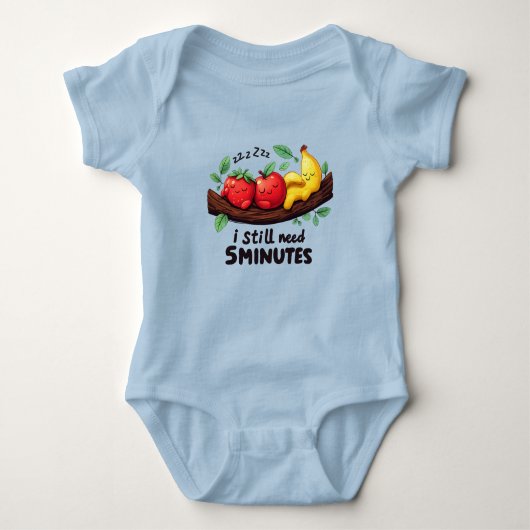 Cute Sleeping Fruits Baby Bodysuit ベビーボディスーツ (正面)
