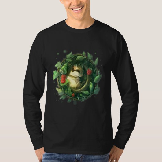 Cute Sleeping Garden Dormouse Wild Animals  Summer Tシャツ (正面)