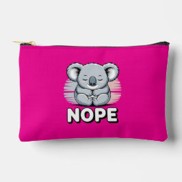 Cute Sleeping Koala “Nope” Funny Cartoon アクセサリーポーチ