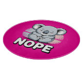 Cute Sleeping Koala “Nope” Funny Cartoon カッティングボード (角)