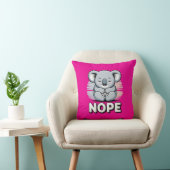 Cute Sleeping Koala “Nope” Funny Cartoon クッション (椅子)