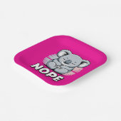 Cute Sleeping Koala “Nope” Funny Cartoon ペーパープレート (傾斜あり)