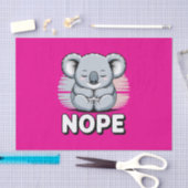 Cute Sleeping Koala “Nope” Funny Cartoon 薄葉紙 (クラフト)