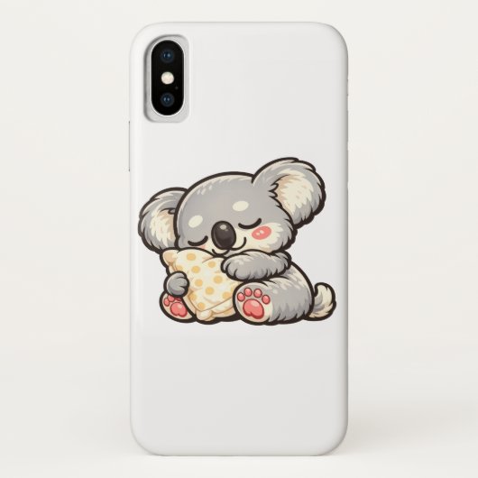 Cute Sleeping Koala with Pillow Case-Mate iPhoneケース (裏面)