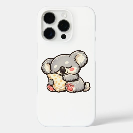 Cute Sleeping Koala with Pillow Case-Mate iPhoneケース (裏面)