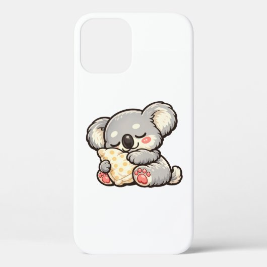 Cute Sleeping Koala with Pillow Case-Mate iPhoneケース (裏面)