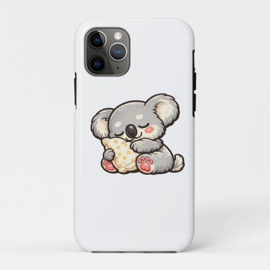 Cute Sleeping Koala with Pillow Case-Mate iPhoneケース (裏面)