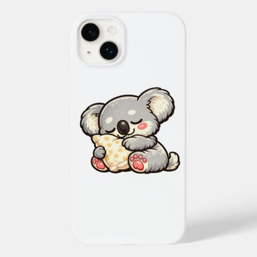 Cute Sleeping Koala with Pillow Case-Mate iPhoneケース (裏面)