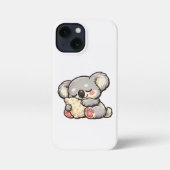 Cute Sleeping Koala with Pillow iPhoneケース (裏面)