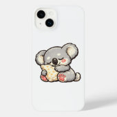 Cute Sleeping Koala with Pillow iPhoneケース (裏面)