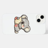 Cute Sleeping Koala with Pillow iPhoneケース (裏面横)