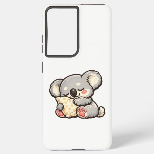Cute Sleeping Koala with Pillow Samsung Galaxyケース (裏面)