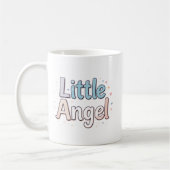 Cute Sleeping Little Angel Hugging a Heart Mug コーヒーマグカップ (左)