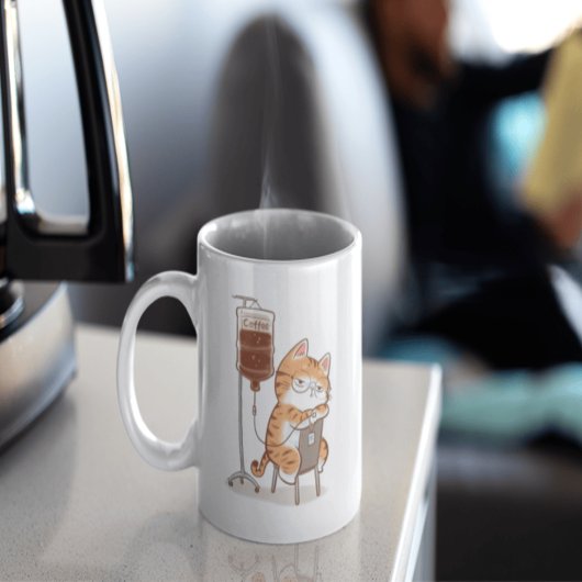 Cute Sleeping Orange Cat Coffee Mug funny orange マグカップ