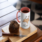 Cute Sleeping Orange Cat Coffee Mug funny orange マグカップ