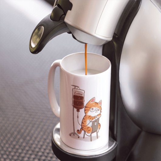 Cute Sleeping Orange Cat Coffee Mug funny orange マグカップ