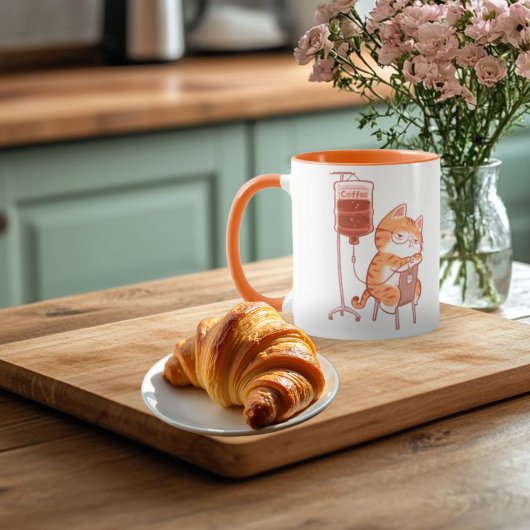 Cute Sleeping Orange Cat Coffee Mug funny orange マグカップ