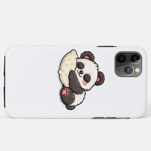 Cute Sleeping Panda with Pillow Case-Mate iPhoneケース (裏面(横))