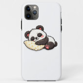 Cute Sleeping Panda with Pillow Case-Mate iPhoneケース (裏面)