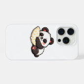Cute Sleeping Panda with Pillow iPhoneケース (裏面横)
