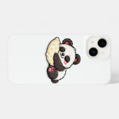 Cute Sleeping Panda with Pillow iPhoneケース (裏面横)