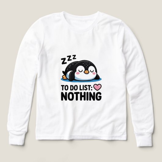cute sleeping penguin, to do list nothing (デザイン正面)