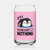 cute sleeping penguin, to do list nothing ガラス缶 (裏面)
