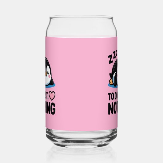 cute sleeping penguin, to do list nothing ガラス缶 (右)