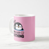 cute sleeping penguin, to do list nothing コーヒーマグカップ (正面左)