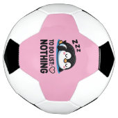 cute sleeping penguin, to do list nothing サッカーボール (回転)