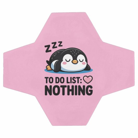 cute sleeping penguin, to do list nothing サッカーボール (フラット)