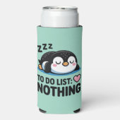 cute sleeping penguin, to do list nothing スリム缶クーラー (Seltzer裏面)