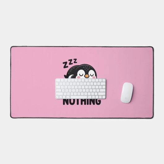 cute sleeping penguin, to do list nothing デスクマット (キーボード&マウス)