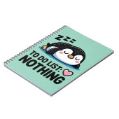 cute sleeping penguin, to do list nothing ノートブック (左側)