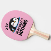 cute sleeping penguin, to do list nothing 卓球ラケット (横)