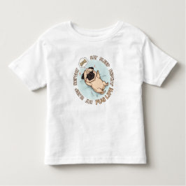 Cute Sleeping Pug Baby Shirt | Eat Sleep Repeat  トドラーTシャツ
