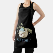 Cute Sleeping Sloth "Nap Time!" Cartoon  エプロン (インサイチュ)