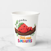 Cute Sleeping Strawberry – 8oz Paper Cup 紙コップ (正面)