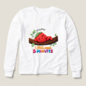 Cute Sleeping Strawberry Girls’ Long Sleev tshirt (デザイン正面)