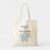 Cute Sleeping Teddy Bear Baby Shower Tote Bag トートバッグ (裏面)