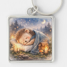 Cute Sleeping Woodland Hedgehog キーホルダー