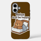 Cute Sleepy Bear Sticker Case-Mate iPhoneケース (裏面)