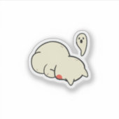 Cute Sleepy Blob Ghost Sticker シール (正面)