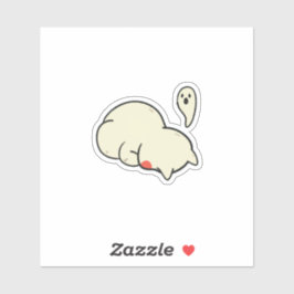 Cute Sleepy Blob Ghost Sticker シール