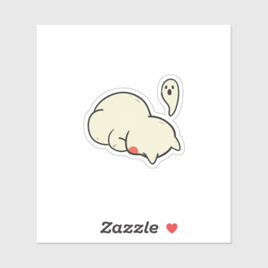 Cute Sleepy Blob Ghost Sticker シール (シート)