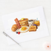 Cute sleepy breakfast food characters Sticker 長方形シール (封筒)