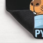 Cute Sleepy Capybara Funny Napybara Pajamas マウスパッド (コーナー)